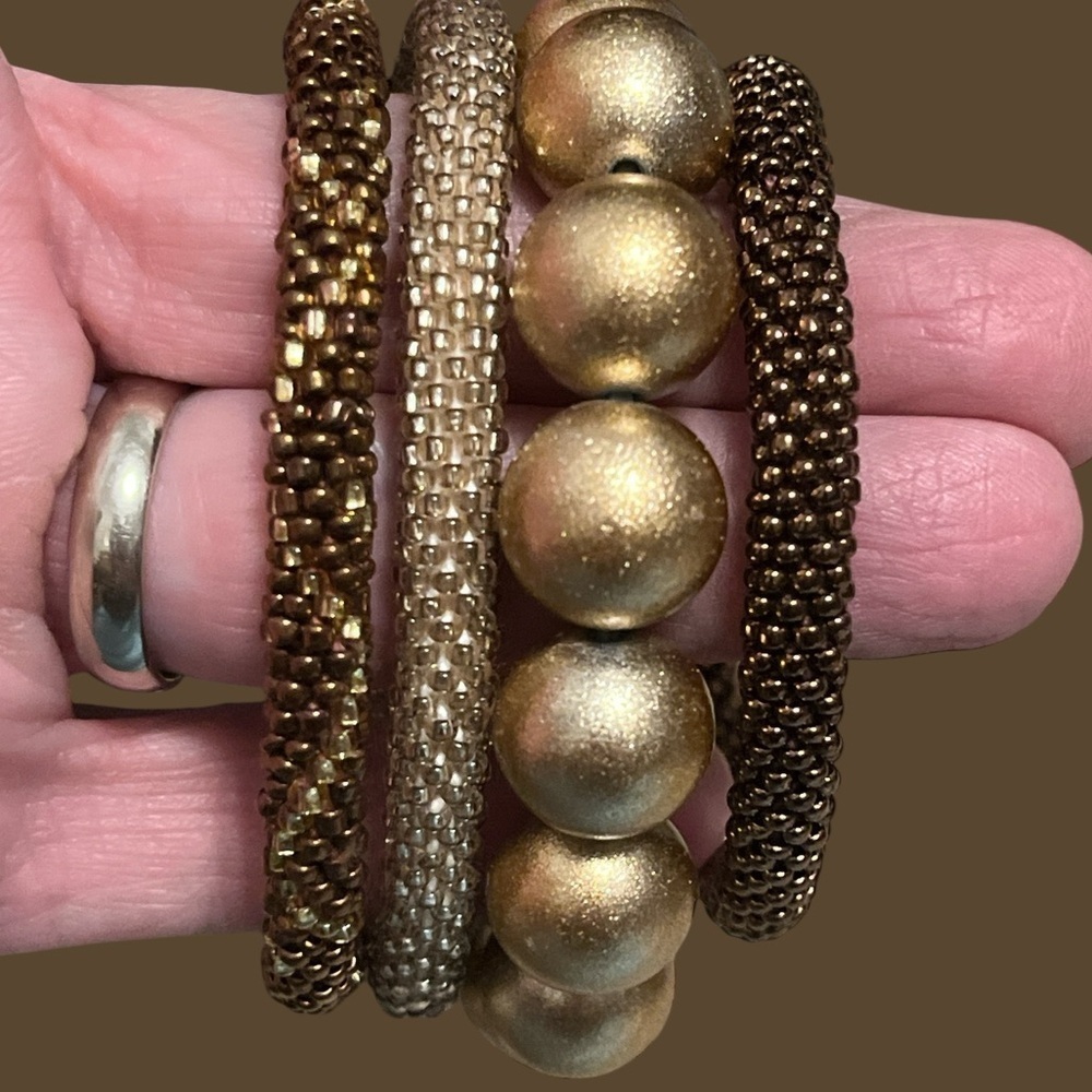 Glitter ✨ In Gold Bracelet Stack - Picture 2 of 2